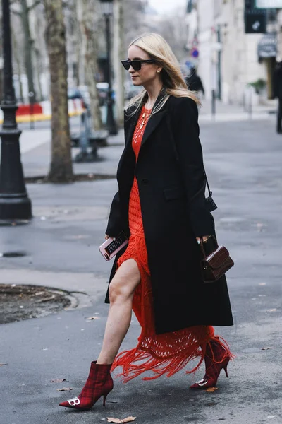 Paris France March 2019 Street Style Outfit Charlotte Groeneveld Fashion — Stock Fotó