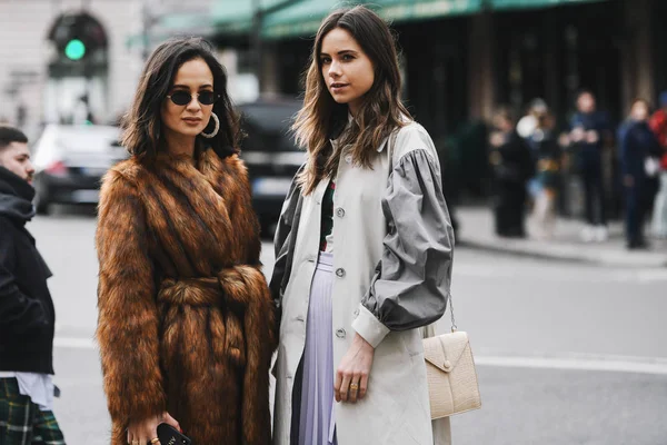 Parigi Francia Marzo 2019 Aspetto Street Style Durante Paris Fashion — Foto Stock