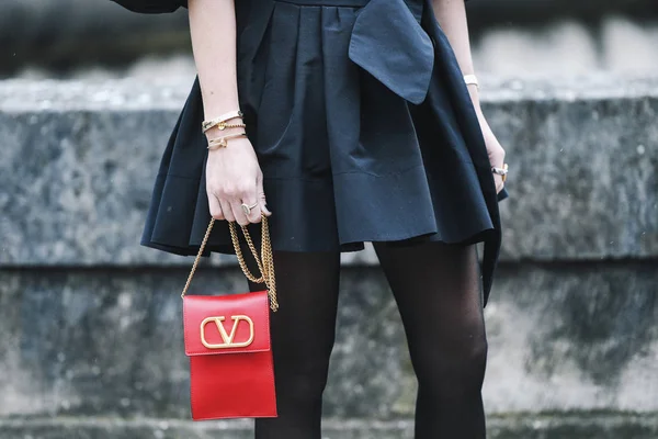 París Francia Marzo 2019 Traje Calle Caroline Daur Después Desfile — Foto de Stock