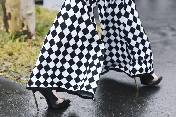 Paris França Março 2019 Roupa Rua Depois Desfile Moda Durante — Fotografia de Stock