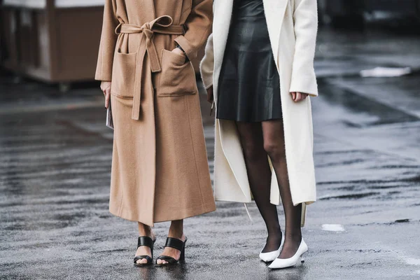 Paris Frankrike Mars 2019 Street Style Outfit Närbild Efter Modevisning — Stockfoto