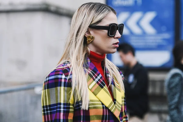 Paris France March 2019 Street Style Outfit Fashion Show Paris — Stock Photo, Image