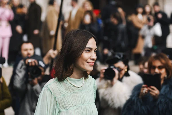 París Francia Marzo 2019 Personalidad Moda Perseguida Por Fotógrafos Callejeros — Foto de Stock