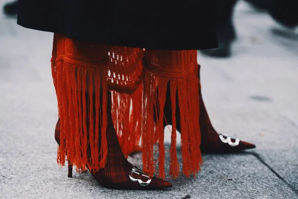 Parigi Francia Marzo 2019 Abito Street Style Dopo Una Sfilata — Foto Stock