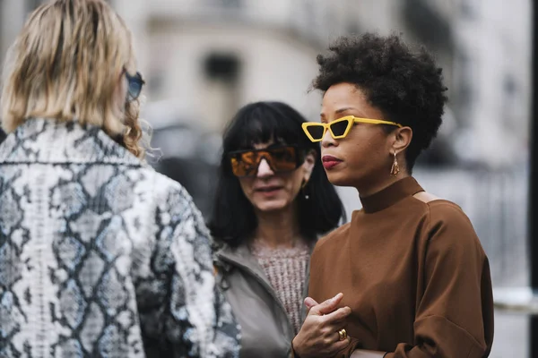 フランス 2019 ストリートスタイルの衣装 パリファッションウィーク中のファッションショーの前に Pfwfw19 — ストック写真