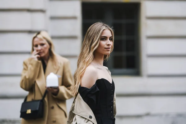 Parigi Francia Marzo 2019 Outfit Street Style Dopo Una Sfilata — Foto Stock