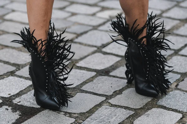 París Francia Marzo 2019 Traje Calle Zapatos Lujo Detalle Después —  Fotos de Stock