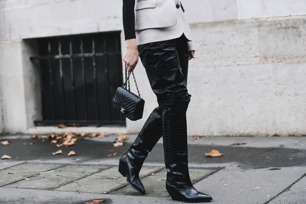 Paris Frankreich März 2019 Xenia Adonts Nach Einer Modenschau Während — Stockfoto