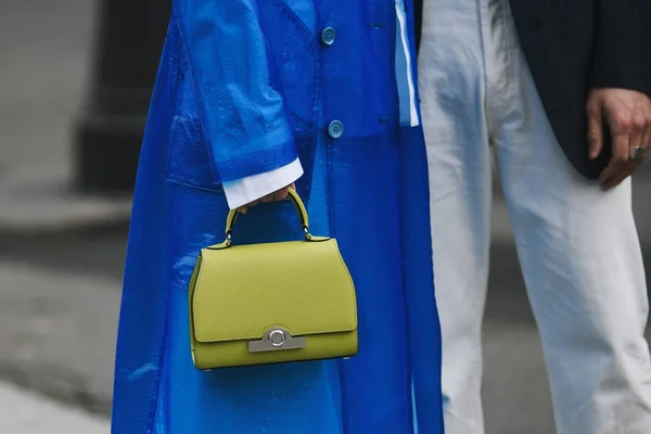 París Francia Marzo 2019 Traje Calle Cerca Después Desfile Moda —  Fotos de Stock