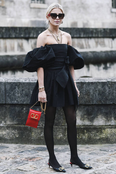 Paris, France - March 03, 2019: Street style outfit -  Caroline Daur after a fashion show during Paris Fashion Week - PFWFW19