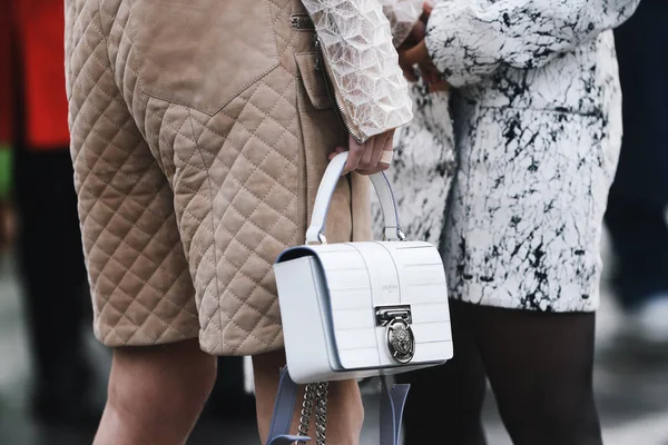 París Francia Marzo 2019 Traje Calle Después Desfile Moda Durante — Foto de Stock