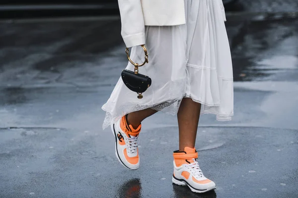 Street Style Chanel Schuhe — Stockfoto