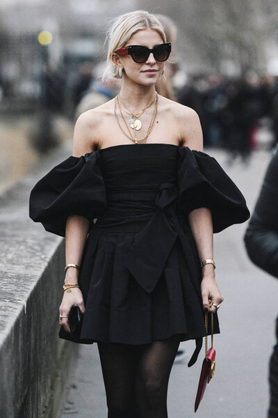 Paris, France - March 03, 2019: Street style outfit -  Caroline Daur after a fashion show during Paris Fashion Week - PFWFW19