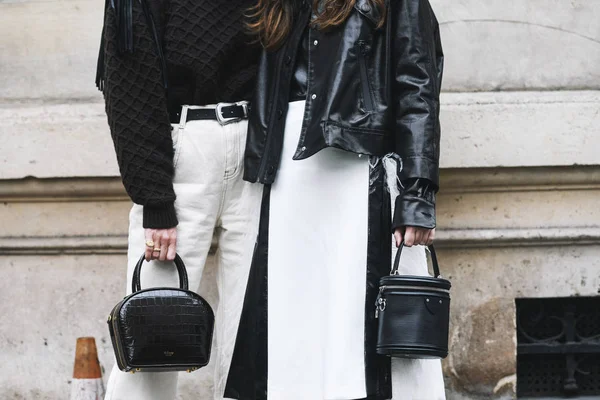 Paris France March 2019 Street Style Outfit Close Fashion Show — Stock Photo, Image