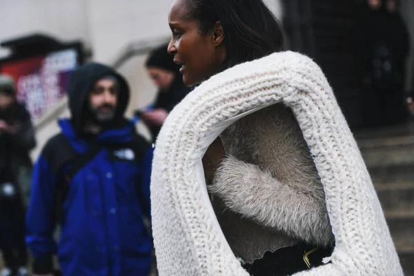 Paris Frankrike Mars 2019 Street Style Outfit Efter Modevisning Paris — Stockfoto