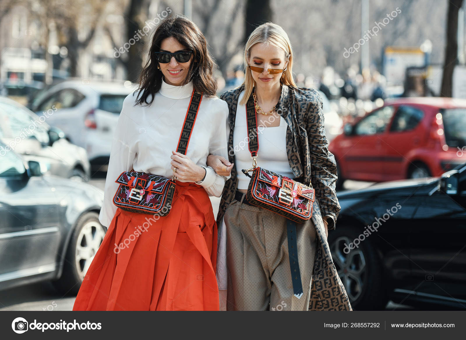 MILAN, Italy: 20 February 2019: Fashion Bloggers Street Style