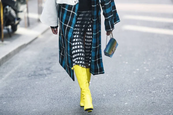 Milan Italy February 2019 Street Style Furla Purse Detail Fashion — Stock Photo, Image