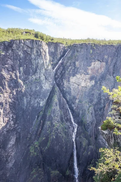 Вид Tysvikjofossen Відміну Від Voringfossen — стокове фото