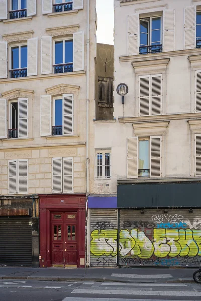 Redakcji Paryż Île France Francja Sierpień 2018 Najmniejszy Dom Paryżu — Zdjęcie stockowe