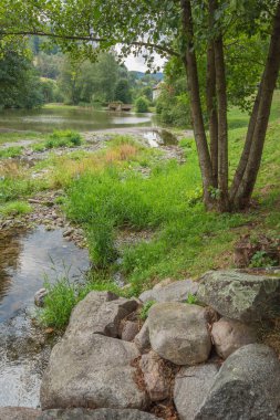 Bussang, bir su birikintisi yakın kaynak akan Moselle