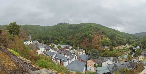 Panorama Esch Sur Sure Depuis Château Dominant Village — Photo