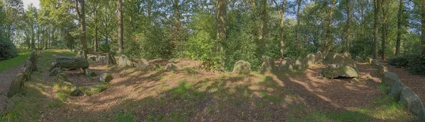 Panoramiczny Przegląd Dolmen D43 Pobliżu Emmen — Zdjęcie stockowe