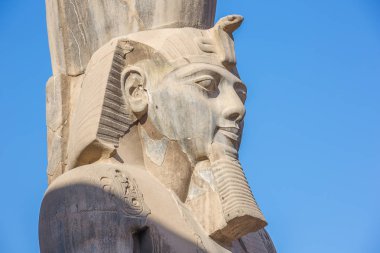 Luxor tapınağının girişinde yakın ramesses Ii başkanı