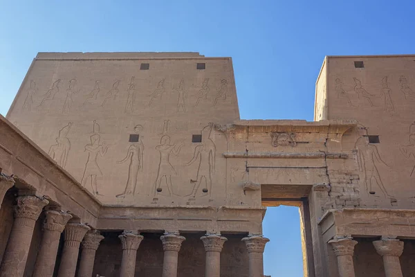 Dentro Sala Hipóstila Del Templo Horus Edfu —  Fotos de Stock
