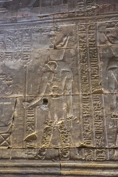Zobrazení Životní Velikosti Horus Chrámu Edfu — Stock fotografie