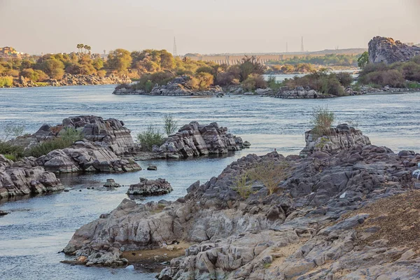 Aswan Low Dam Jazirat Salujah Close Aswan — Stock Photo, Image