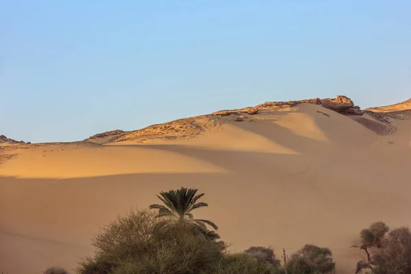 Dunas Arena Del Desierto Sol Nocturno Bajo Cerca Jazirat Salujah — Foto de Stock