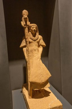 Yayın: Luxor, Egypt, 16 Ekim 2018-Luxor müzesinde Nebra 'nın küçük heykeli