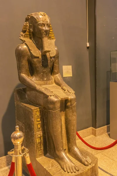 Editorial Luxor Egipto Octubre 2018 Estatua Thutmosis Iii Sentada Museo — Foto de Stock