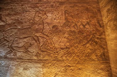 Abu Simbel büyük Tapınağı 'nda Kadesh savaşında savaşçılar