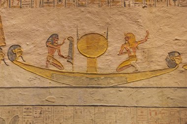 Ramesses Ix'un mezarında güneş teknesinin boyanmı
