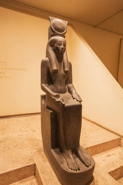 Editorial Luxor Egipto Octubre 2018 Estatua Diosa Hathor Museo Luxor — Foto de Stock