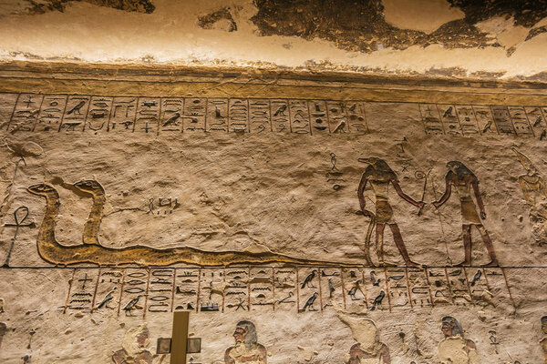 Apophis, Horus and Sobek in the tomb of Ramesses III