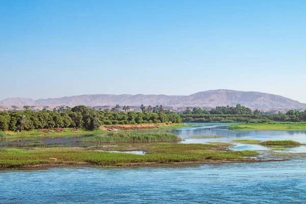 Armant Island Mountains Background Luxor — Stock Photo, Image