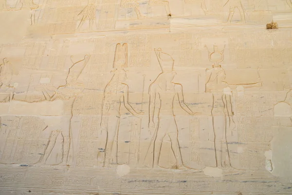 Encarving Hathor Horus Isis Temple Lake Nasser — Stock Photo, Image