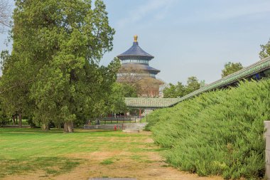 Pekin'de parktan Cennet Tapınağı Görünümü