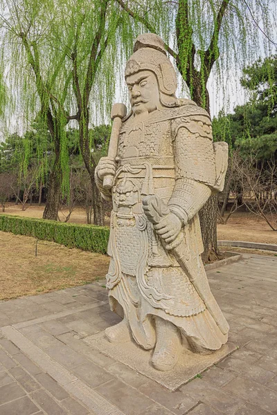 Estatua Oficial Largo Del Camino Sagrado Las Tumbas Ming —  Fotos de Stock