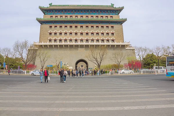 Ledare Peking Kina April 2019 Titta Genom Zhengyang Gate Slutet — Stockfoto