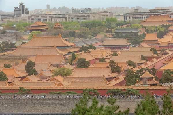 Editorial Peking China April 2019 Nahaufnahme Der Dächer Der Paläste — Stockfoto