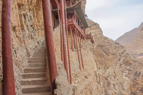 Datong yakınlarındaki Asma Tapınağı'nın destek direklerinin detayları