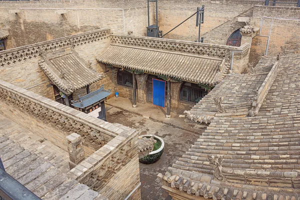 Dívám Dolů Nádvoří Viděného Městské Hradby Pingyao — Stock fotografie