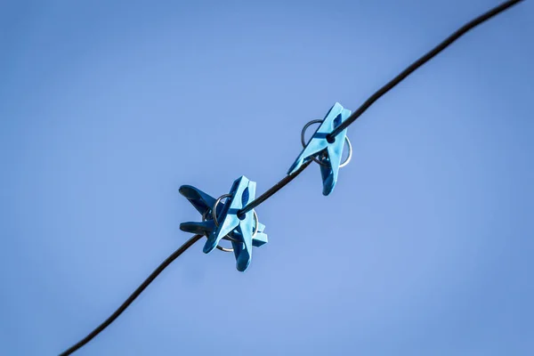 Pinnen op het touw — Stockfoto