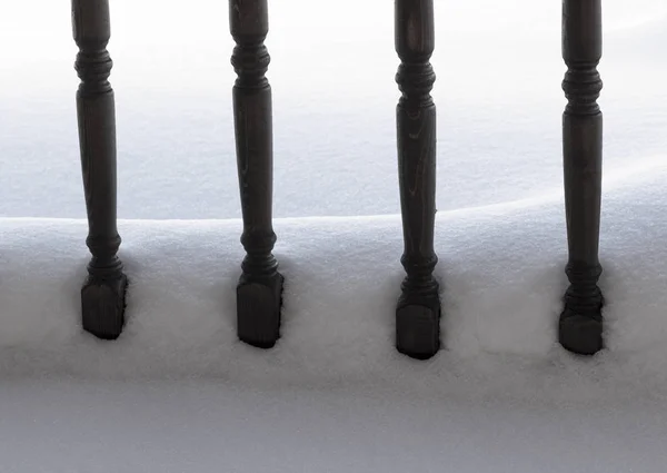 Nieve en la terraza —  Fotos de Stock