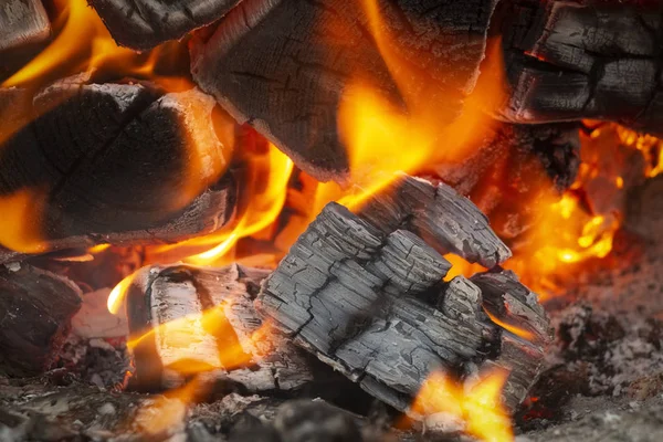 Carbones en el fuego — Foto de Stock