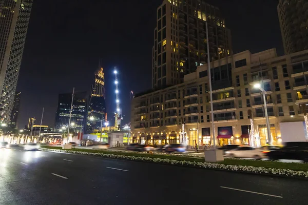 Dubai night streets — Stock Photo, Image