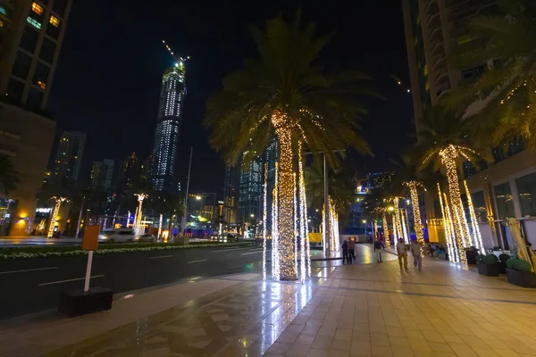 Dubai 'nin gece manzarası — Stok fotoğraf